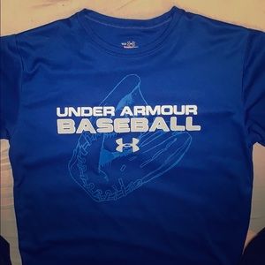 Under amour blue baseball shirt